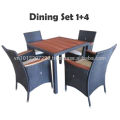 PE Poly Rattan exterior / muebles de jardín - juego de comedor